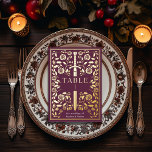 Mauve Royal Mediaeval Sword Wedding Table Card<br><div class="desc">Celebrate your special day with this Royal Mediaeval Sword Wedding design. The design on the back of this card is NOT real gold foil. Items are printed exactly as they appear on your screen. *** HOW TO ORDER *** Please customise and add each table number card to your cart, one...</div>
