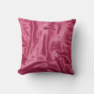Mauve Satin-Square Throw Pillow