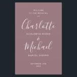 Mauve Signature Script Wedding Program<br><div class="desc">Mauve signature script wedding program featuring chic modern typography,  this stylish wedding program can be personalized with your special wedding day information. Designed by Thisisnotme©</div>