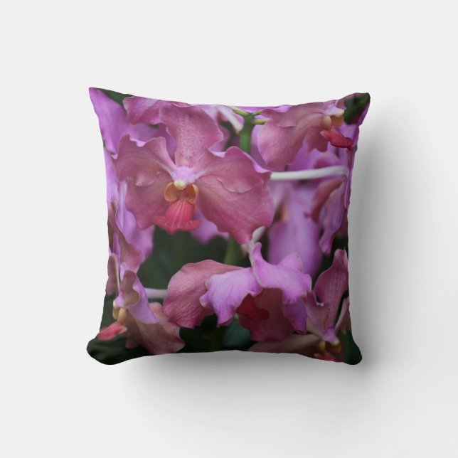 Mauve Singapore Orchid Pillow (Front)