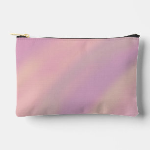 Mauve Soft Blush Pink Black 80s  Accessory Pouch