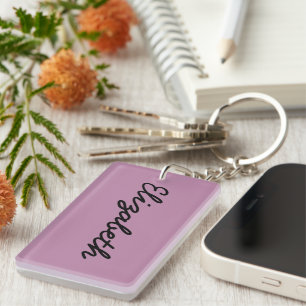 Mauve Solid Colour Key Ring