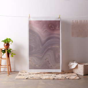 Mauve Strata Dusty Pink and Rose Gold Agate Fabric