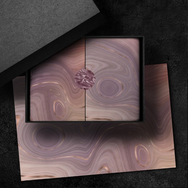 Mauve Strata | Dusty Pink and Rose Gold Agate Tissue Paper (Creator Uploaded)