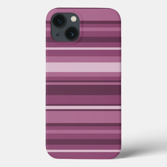 Mauve stripes Case-Mate iPhone case (Back)