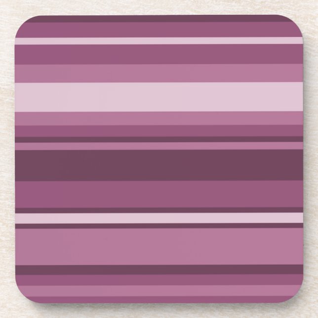 Mauve stripes coaster (Front)