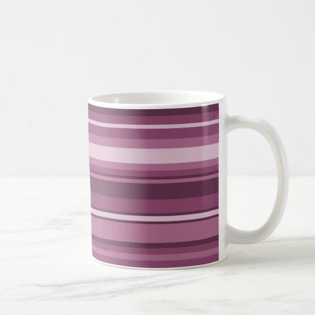 Mauve stripes coffee mug (Right)