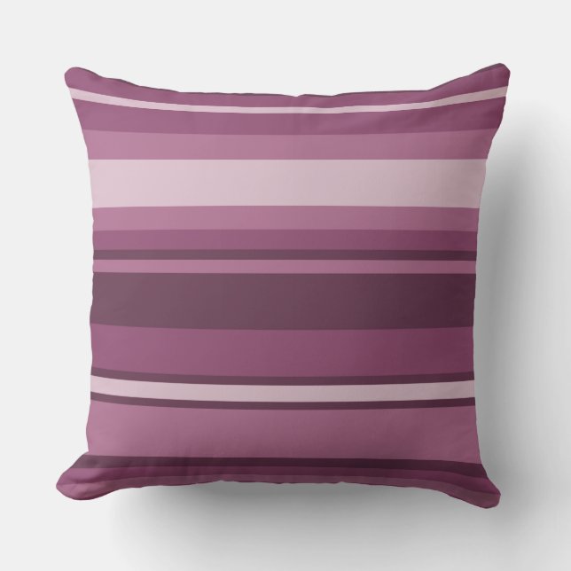 Mauve stripes cushion (Front)