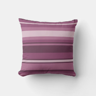 Mauve stripes cushion