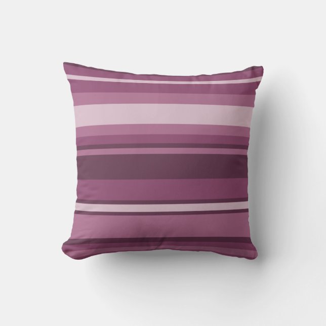 Mauve stripes cushion (Front)