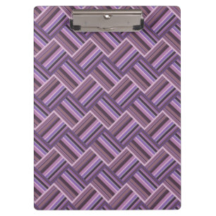 Mauve stripes diagonal weave pattern clipboard