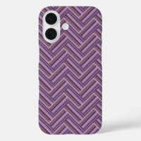 Mauve stripes double weave pattern