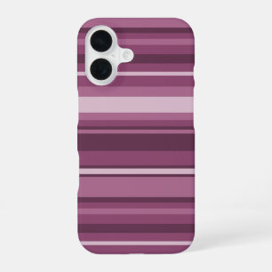 Mauve stripes iPhone 16 case