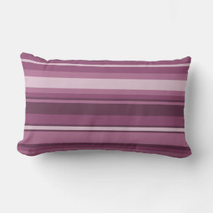 Mauve stripes lumbar cushion