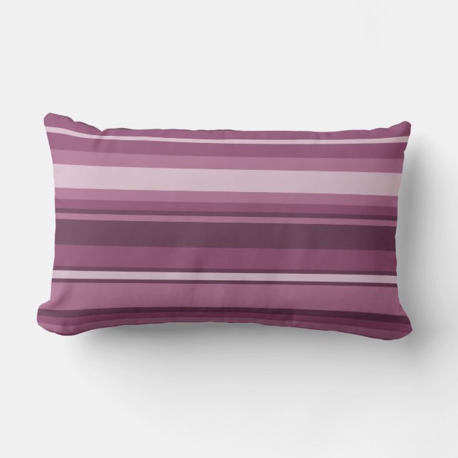 Mauve stripes lumbar cushion (Front)