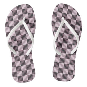 Mauve Stripes Pair of Flip Flops