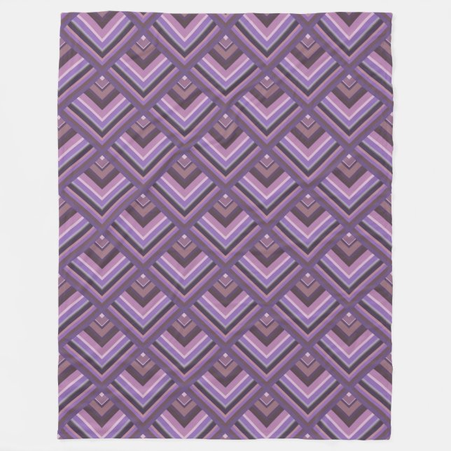 Mauve stripes scale pattern fleece blanket (Front)