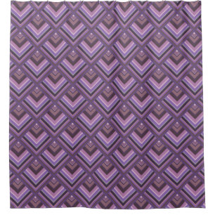 Mauve stripes scale pattern shower curtain