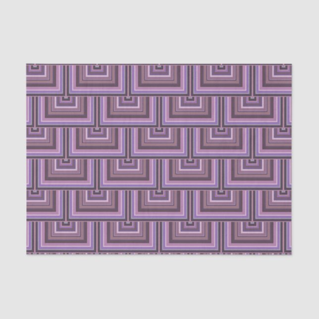 Mauve stripes square scales pattern tissue paper (Front)