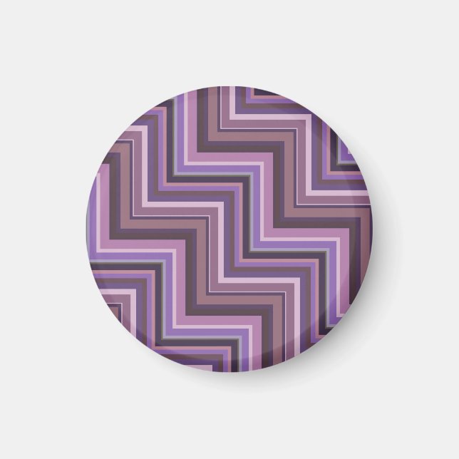 Mauve stripes stairs pattern magnet (Front)