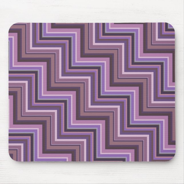 Mauve stripes stairs pattern mouse pad (Front)