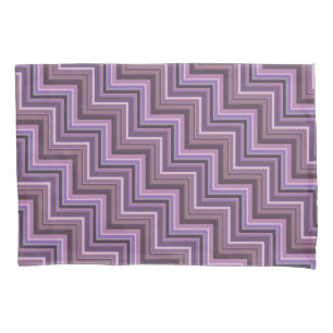 Mauve stripes stairs pattern pillowcase