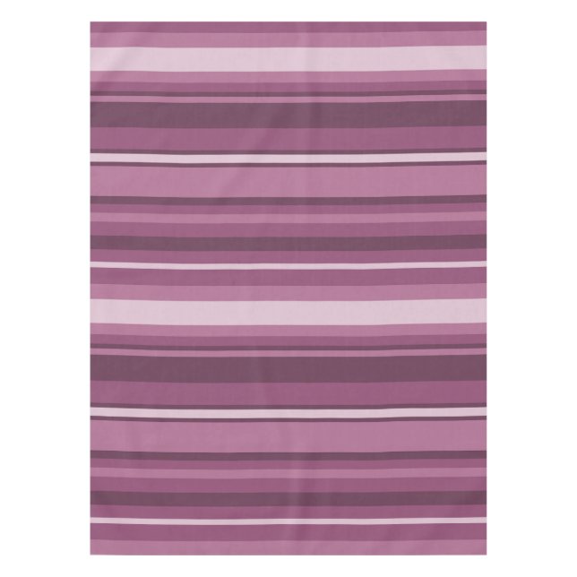 Mauve stripes tablecloth (Front)