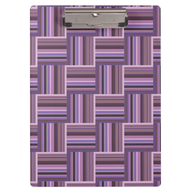 Mauve stripes weave pattern clipboard (Front)