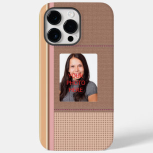 Mauve Stylish Fram with Custom Photo Case-Mate iPhone 14 Pro Max Case