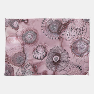 Mauve Swirly Kitchen Towel