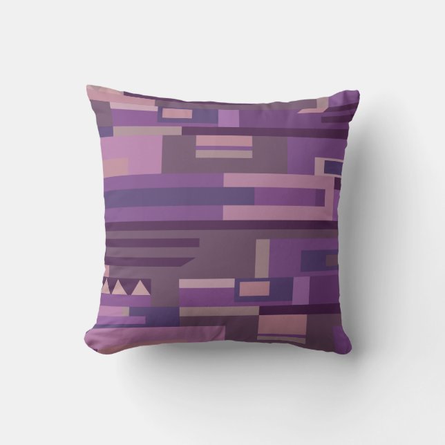 Mauve tones abstract pattern pillow (Front)