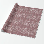 Mauve Trendy Simple Floral Rustic Wedding Wrapping Paper<br><div class="desc">Floral pattern,  purple mauve wrapping paper. Rustic,  bohemian,  simple,  flowers pattern wrapping paper. Perfect for Weddings,  birthday.</div>