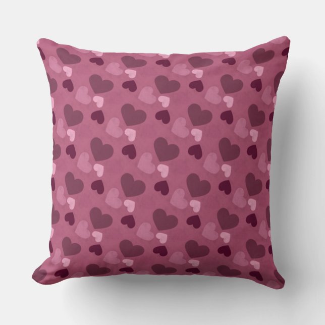 Mauve Valentine Heart Cushion (Front)