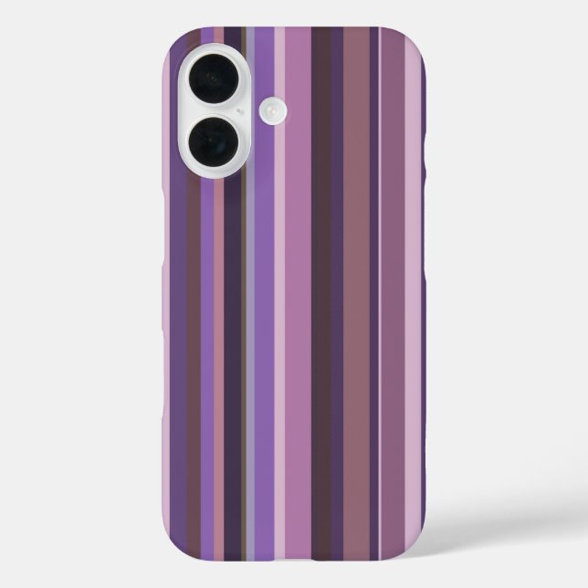 Mauve vertical stripes Case-Mate iPhone case (Back)