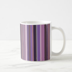 Mauve vertical stripes coffee mug