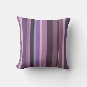 Mauve vertical stripes cushion