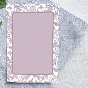 Mauve vintage botanical pattern custom letterhead