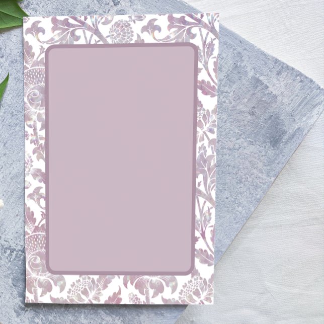 Mauve vintage botanical pattern  custom letterhead (Creator Uploaded)