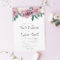 Mauve Watercolor Roses Floral Wedding Invitations