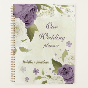 mauve white flowers greenery wedding planner
