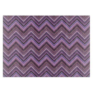 Mauve zigzag stripes cutting board