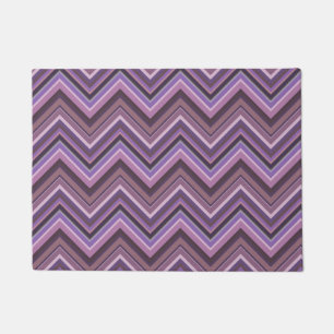 Mauve zigzag stripes doormat