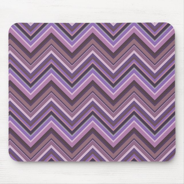 Mauve zigzag stripes mouse pad (Front)