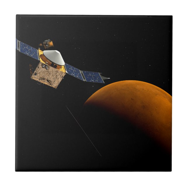 Maven Spacecraft. Ceramic Tile (Front)
