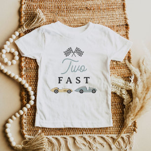 MAVERICK Vintage Blue Yellow Race Car Pit Crew Tod Toddler T-Shirt