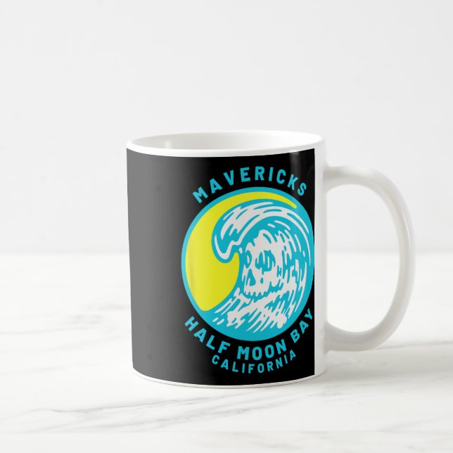 Mavericks Half Moon Y Surfing  Coffee Mug (Right)