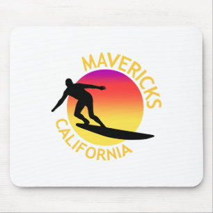 Mavericks Surfing California Vacation Mouse Pad