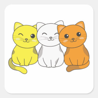 Maverique Flag Pride Lgbtq Cute Cat Bunch Square S Square Sticker