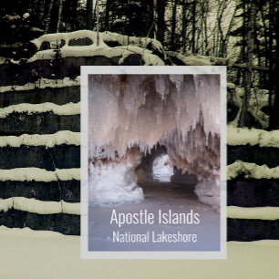 Mawikwe Sea Caves Ice and Snow, Apostle Islands Po Postcard