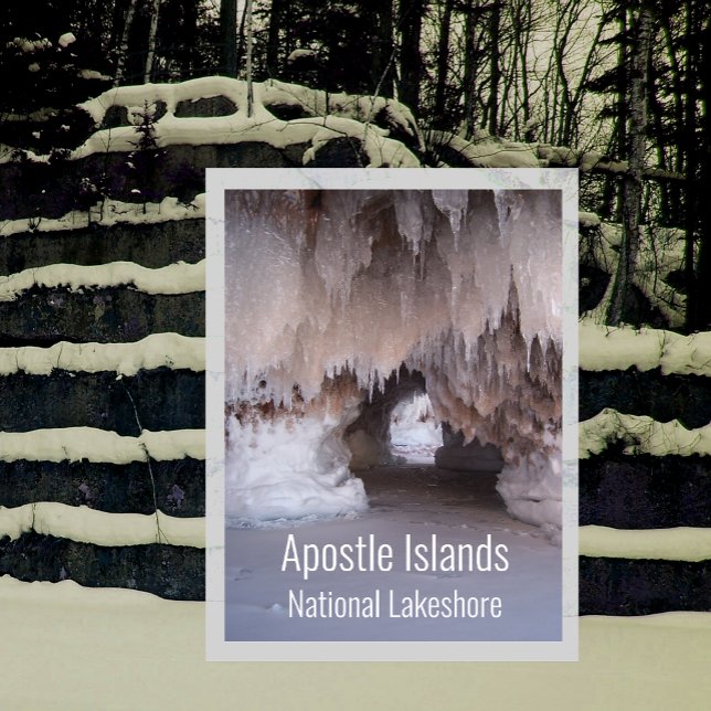 Mawikwe Sea Caves Ice and Snow, Apostle Islands Po Postcard (Creator Uploaded)